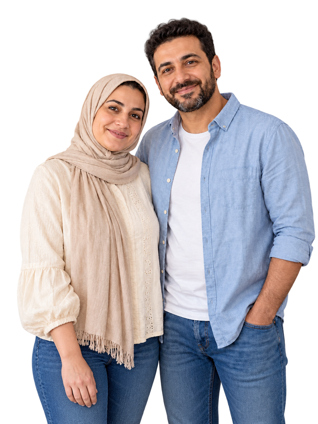 Illustrative portrait of a couple