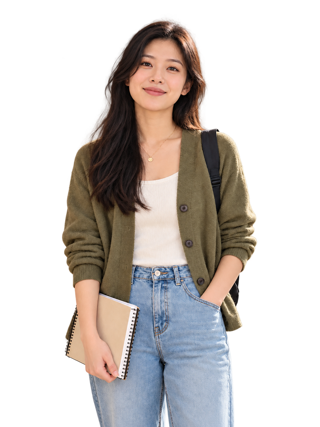 Illustrative portrait of a student or researcher